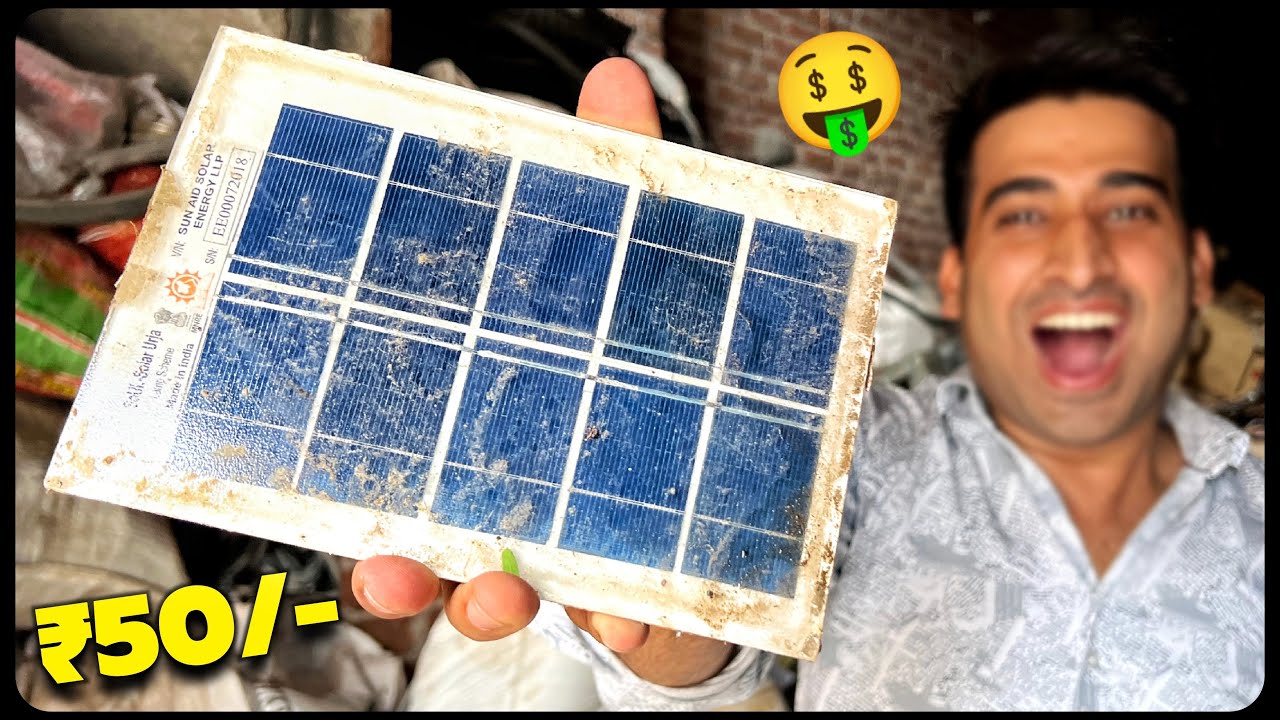 O Bhai Sirf ₹50 Ka Kabade Me Mila Solar Panel 🤑 Kaam Karega Kya?