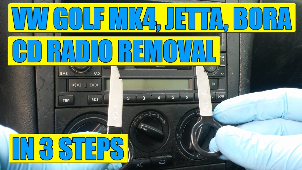 TUTORIAL: How to remove CD Radio VW Golf Mk4, Bora, Jetta in 3 simple steps!