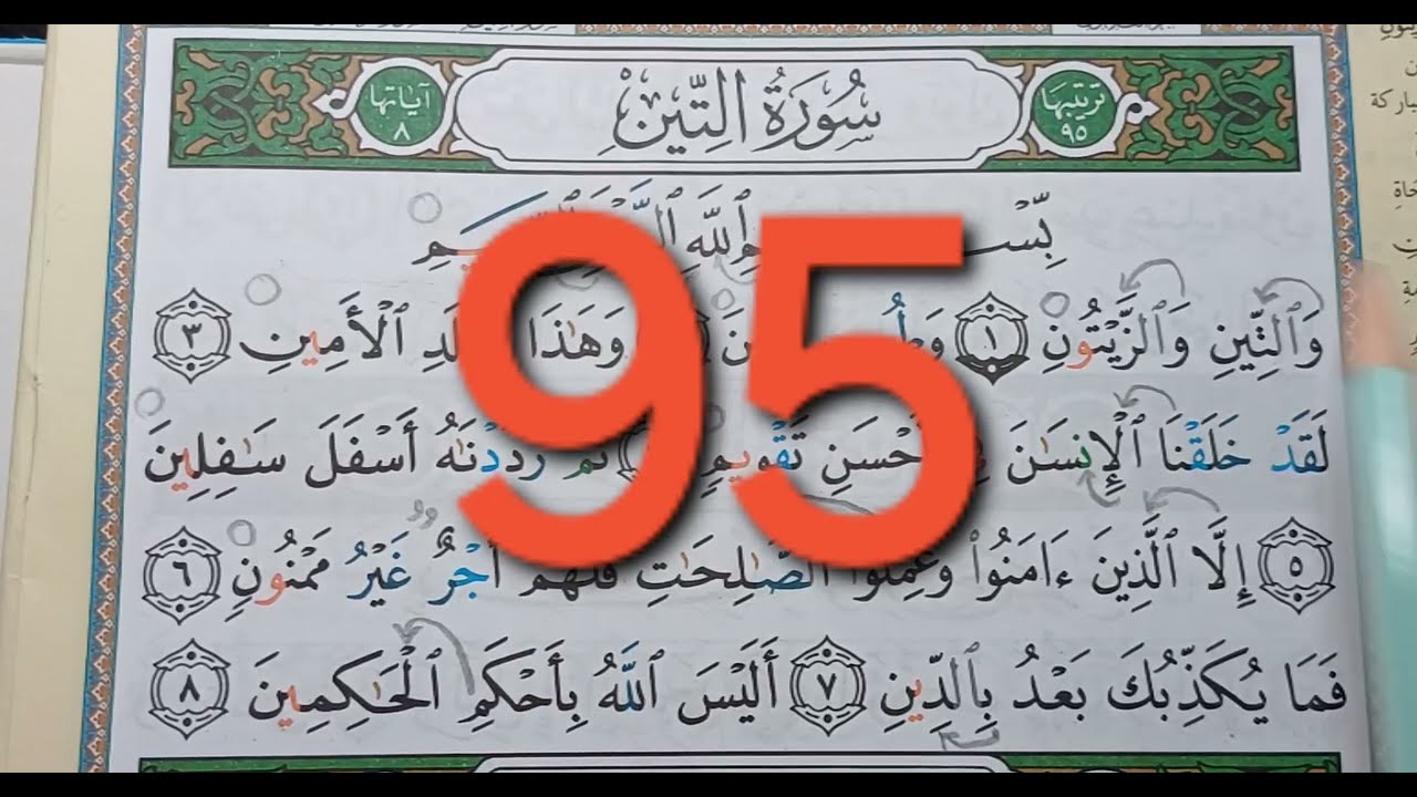 95 التين،حفص،مكررة, le figuier 95 lecture(HAFS) répéter)95,the fig  tree,easy learning of the QURAN