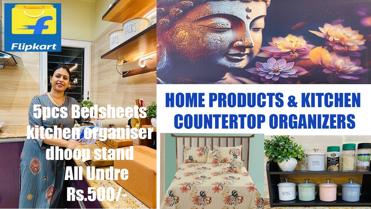 Flipkart Home & Kitchen Products With Affordable Price// Wall Art/ 5 pcs Bedsheet All Under Rs.500/-