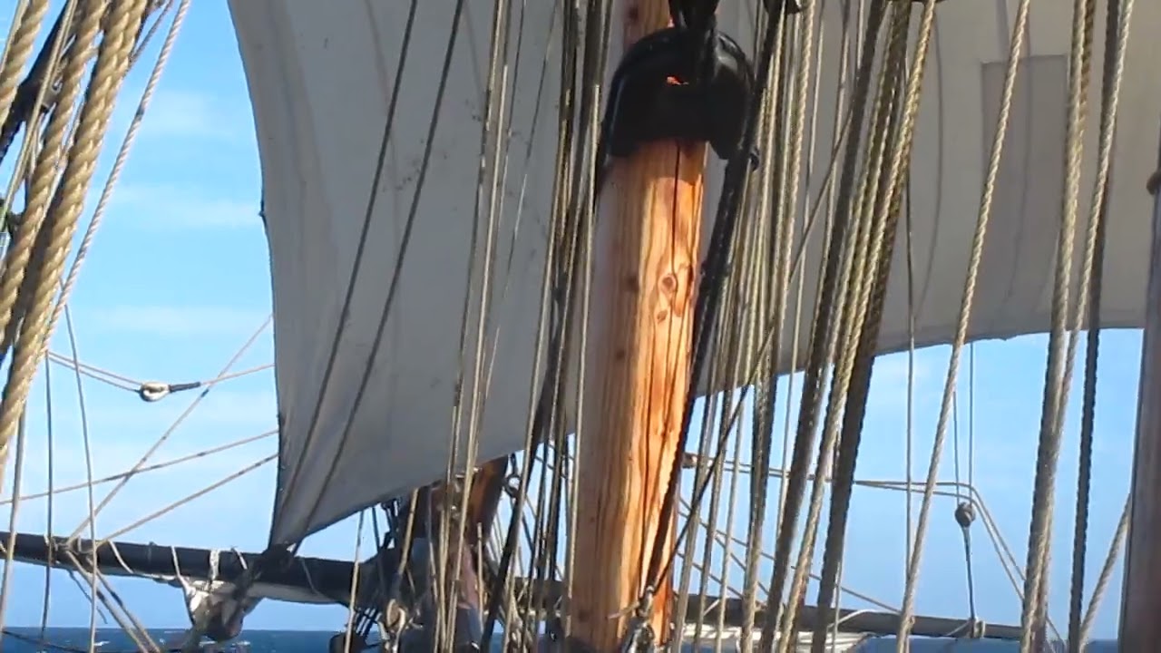 Lady Washington Near Point Conception in a decent breeze