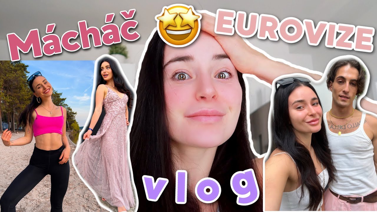 DALŠÍ NABITÝ VLOG💜 - výlet na Mácháč, balíčky, láska? & šaty na EUROVIZI!!!!
