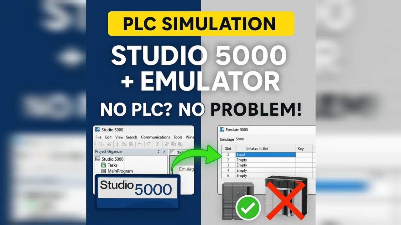 Studio 5000 Communication with Emulator | How to Connect & Test PLC Programs Virtually.