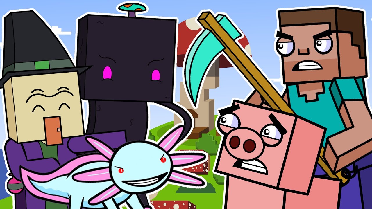 AXOLOTLS, LUSH CAVES, & WARDENS!! | Block Squad (Minecraft Animation)