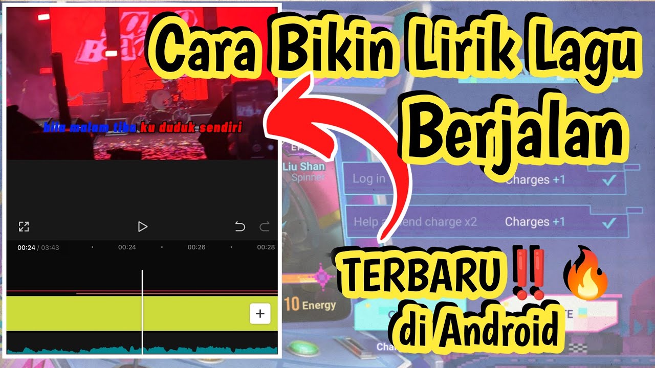 Cara Bikin Video Lirik lagu Tulisan Berjalan Warna di Android