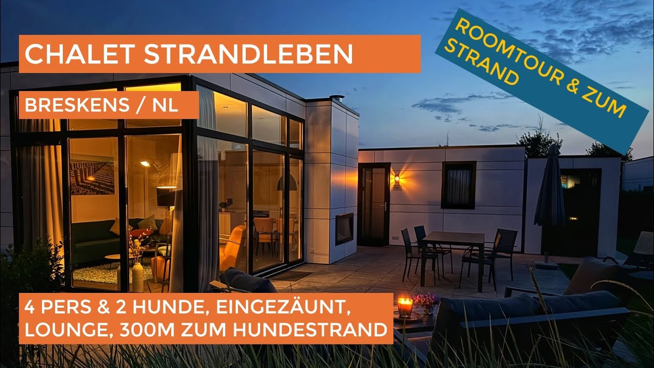 Hunde willkommen im Chalet Strandleben mit Zaun & Lounge Nr. B75 Breskens / Zeeland