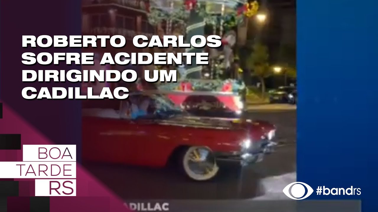 Roberto Carlos sofre acidente dirigindo um Cadillac