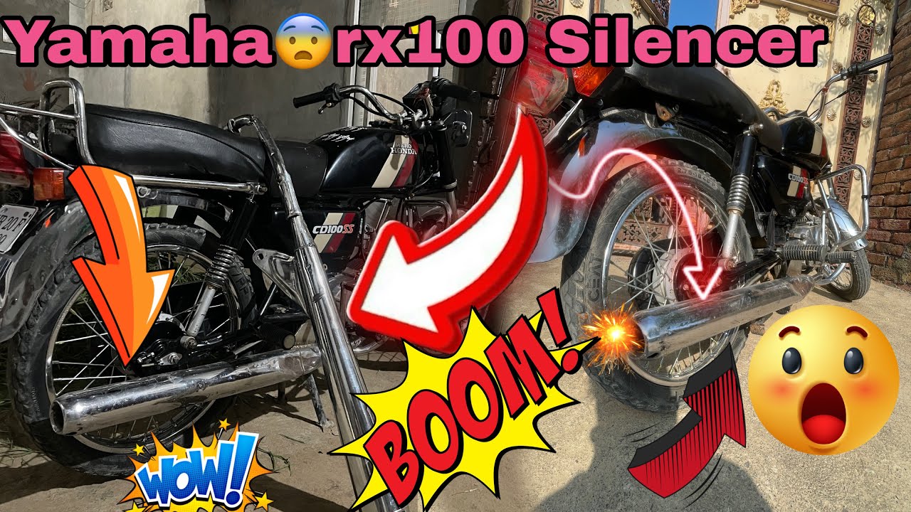 Rx100 silencer in cd100 || yamaha rx100 silencer sound