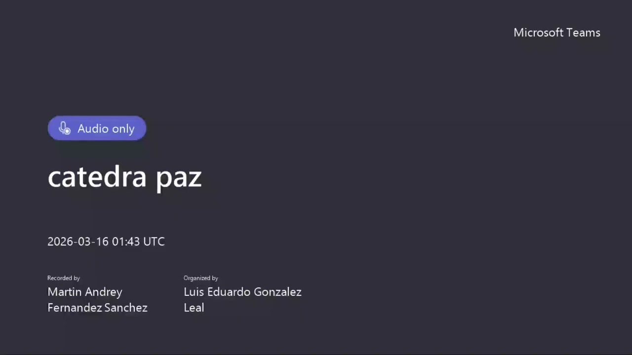 catedra paz Luis Gonzales Martin Fernandez Alejandra Samiento