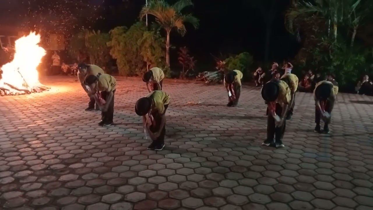 Suguhan yel-yel dari gudep SDN 4 Jengglungharjo LT 1 Kwarran Tanggunggunung tahun 2026