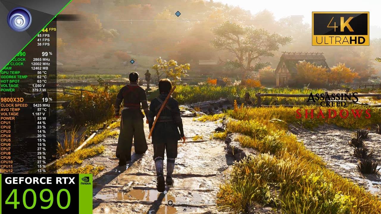 Assassin's Creed Shadows | RTX 4090 [4K] DLSS Test + FG, Ray Tracing ON | Ryzen 7 9800X3D