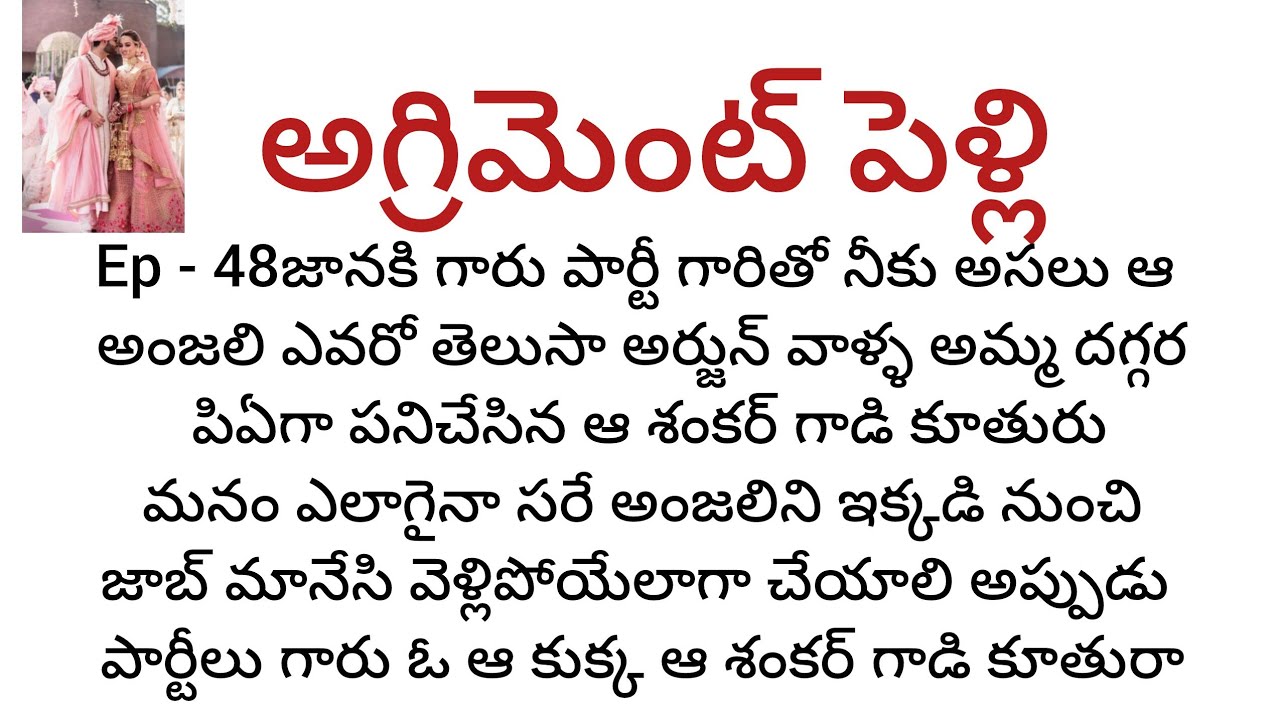  అగ్రిమెంట్ పెళ్లి   -48 జానకి గారికి అంజలి పైన అంత పగ  ఎందుకు
