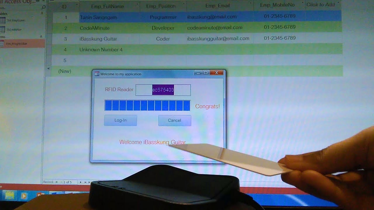 Access VBA Programming : Login Using RFID Reader (Testing)
