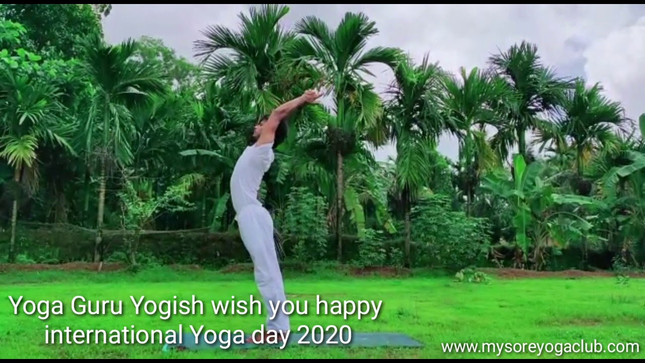 International yoga day 2020 - yoga trainer Yogish