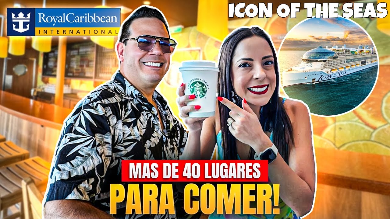 En Este BARCO HAY Más de 40 Sitios para COMER (ICON OF THE SEAS Royal Caribbean)  | Zorito y Doug