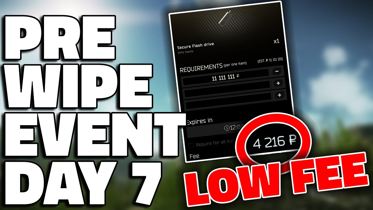 PRE-WIPE EVENT Day 7 (Flea Market Update) - Tarkov Announcement - Escape From Tarkov
