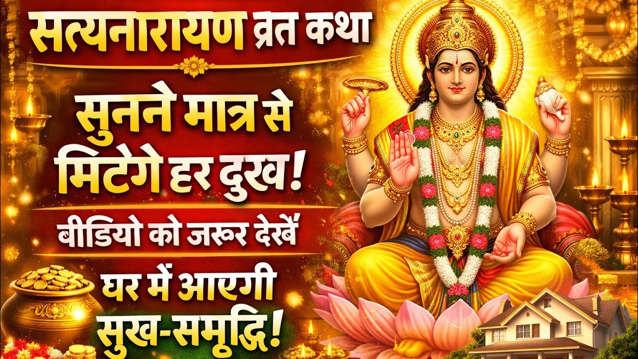 माघमास की पूर्णिमा | सत्यनारायण व्रत कथा |सुनने मात्र से होते हें हर संकट दूर,  हर विपदा दूर Purnima