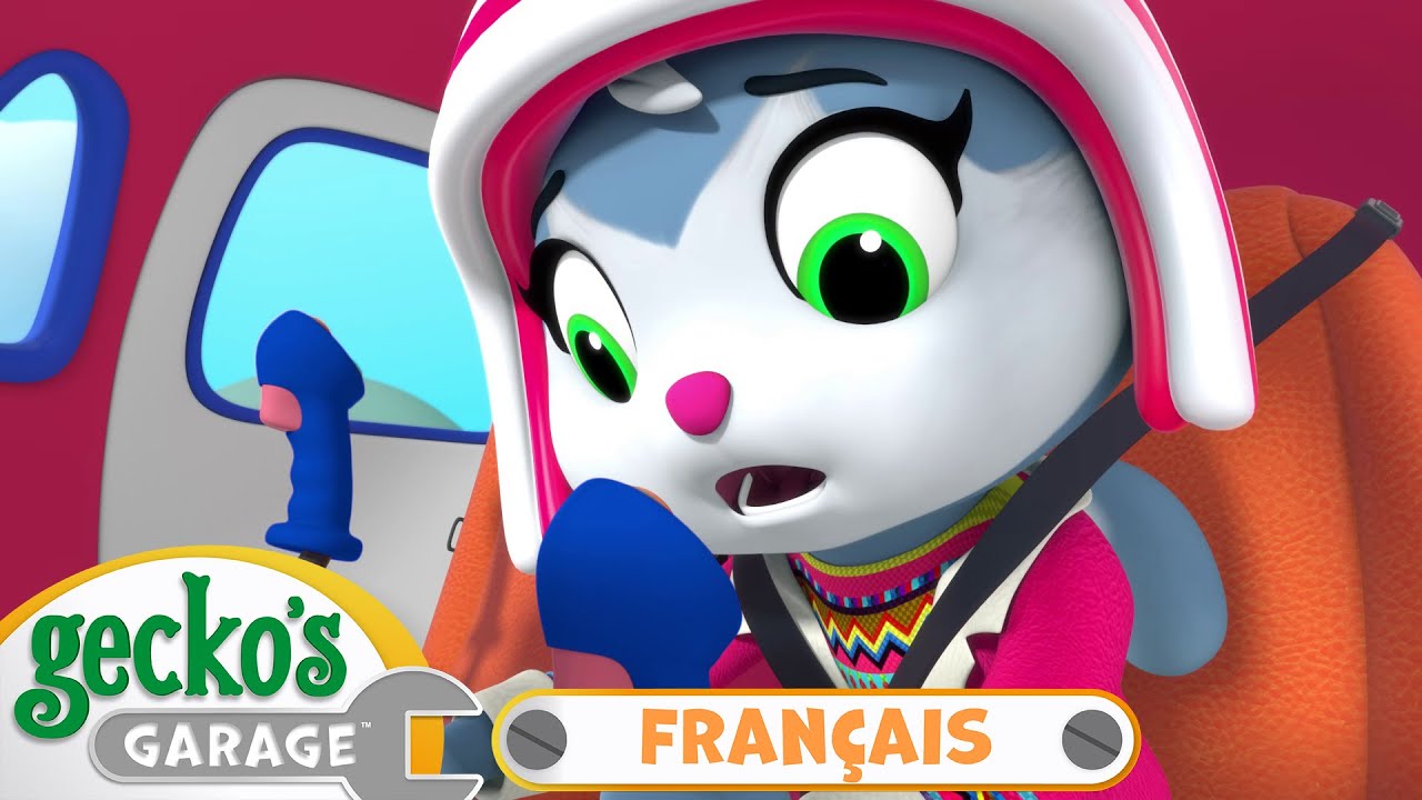 Peur de l'hélicoptère ! | Le Garage de Gecko｜Camions pour enfants