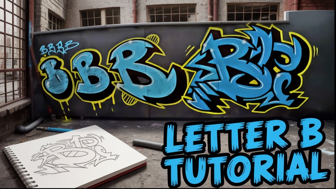 How to Draw Graffiti Letter B  | From Basic Shapes to Advanced Style