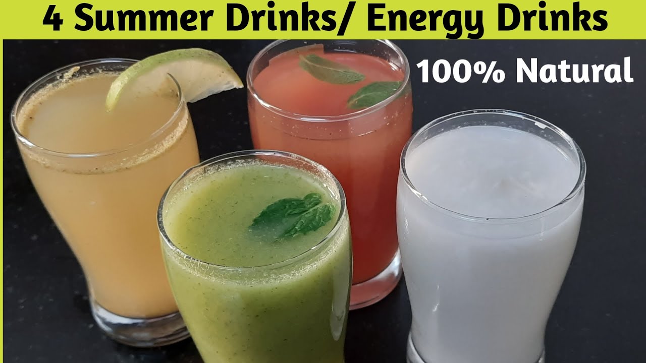 4 तरीके के फ्रेश ड्रिंक गर्मियों के लिए - 4 Refreshing Summer Drinks - Summer Drinks-My Jain Recipes