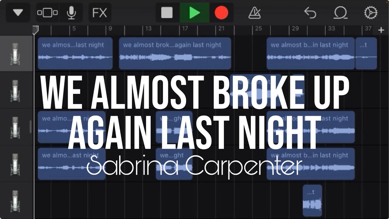 Sabrina Carpenter - We Almost Broke Up Again Last Night (harmony tutorial)