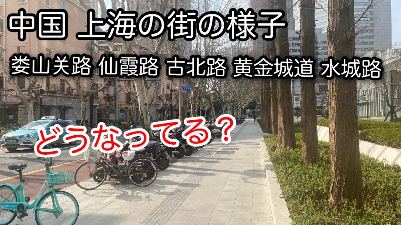 中国の街の様子はどうなっている？ 上海市长宁区 娄山关路 仙霞路 古北路 黄金城道 水城路 2025年3月撮影