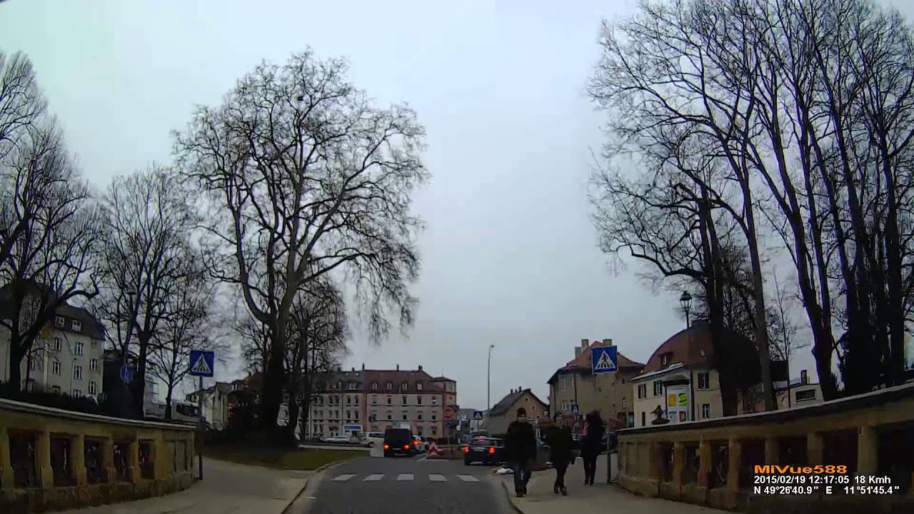 D: Amberg. Fahrt durch die Stadt. Februar 2015