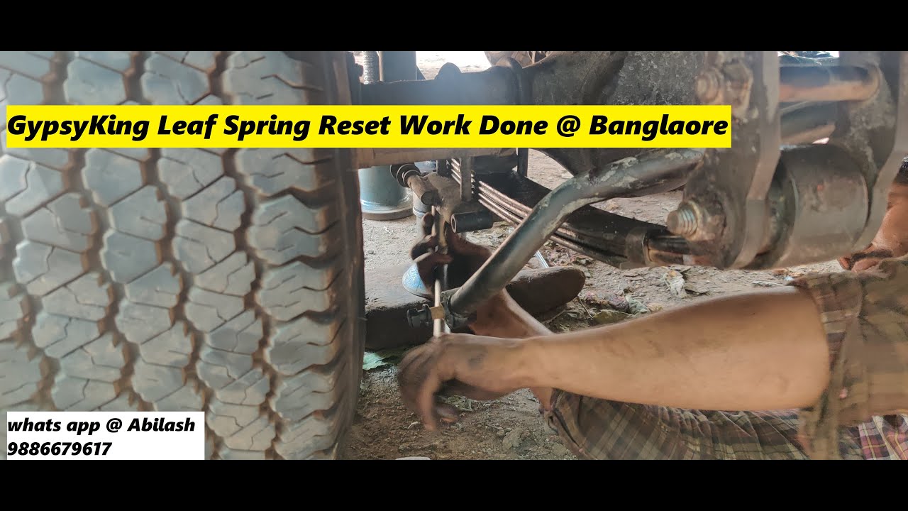 Maruti #GypsyKing413w Leaf Spring Reset & Added New Blade Work Done with 235/75/15 Tyre @Bangalore