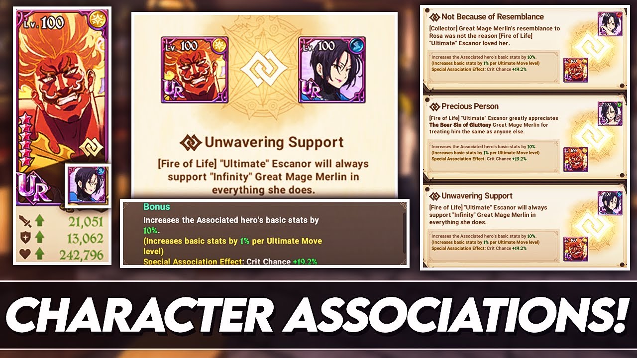 *UPDATED* Best Character Links/Associations & Explaining How They Work! (7DS Info) 7DS Grand Cross