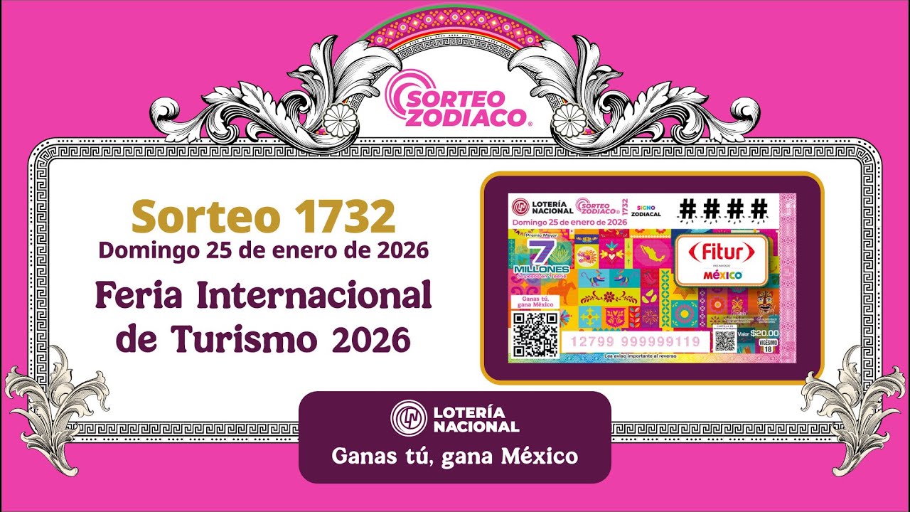 SORTEO ZODIACO No. 1732 “FERIA INTERNACIONAL DE TURISMO” FITUR.