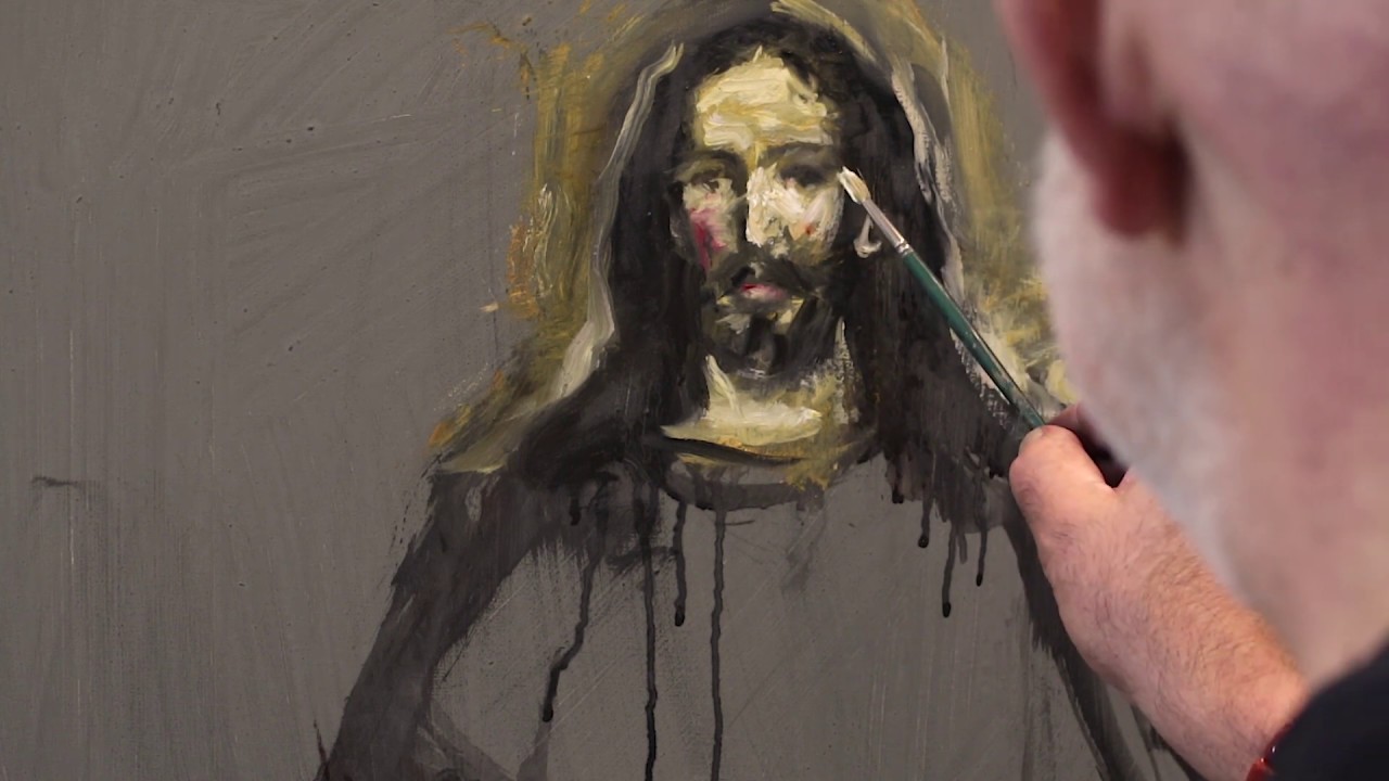 Painting Our Lord (Sacred Heart of Jesus) | CASTRILLO