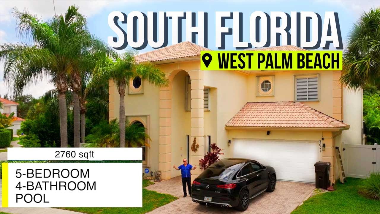 House reduced by $ 50K with pool 5 bdrm 4 bth West Palm Beach | Sale House tour