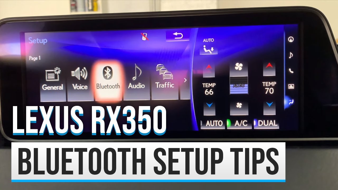 Советы по настройке Bluetooth на Lexus RX 350