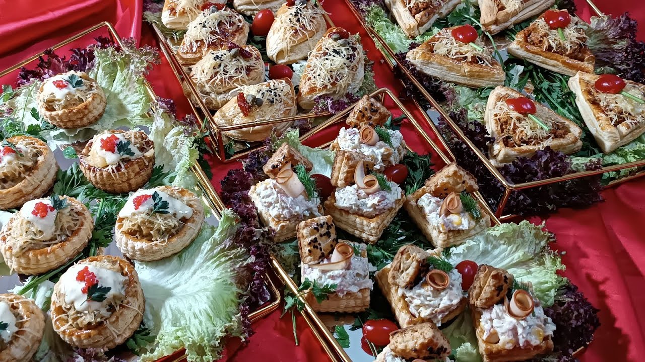 ب عجين مورق، سهل التحضير ، 4 أشكال من المملحات الراقية والراااائعة، بحشوات مختلفة ولذيذة جداا جداااا