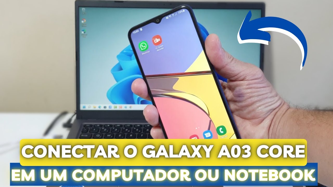 COMO CONECTAR O CELULAR SAMSUNG GALAXY A03 CORE NO PC OU NOTEBOOK