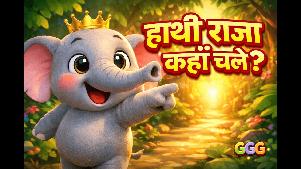 हाथी राजा कहाँ चले? 🐘 | Hindi Kids Song | Giggly Galaxy Gang | New Hindi Kids Song 2026