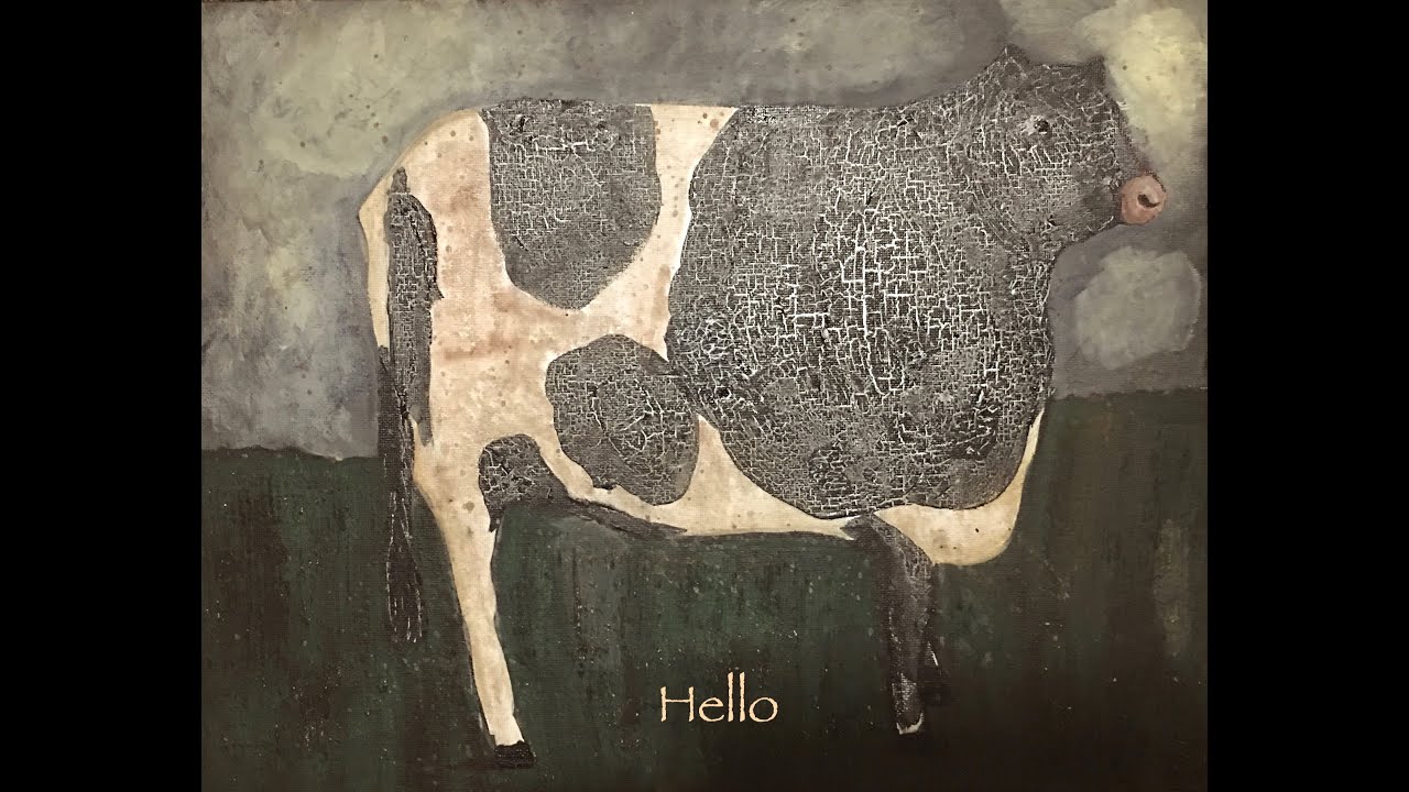 Colonial Primitive Decorating folk art cow