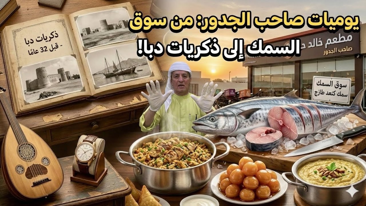 يوميات الشيف خالد حرية: من سوق السمك إلى ذكريات دبا قبل 32 عاماً 🐟✨ | وهدايا من القلب!