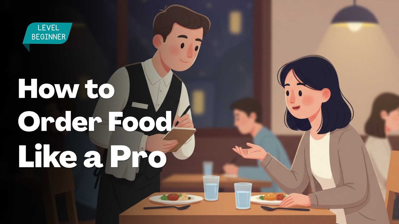 How to Order Food Like a Pro |  Easy English Conversation for Beginners | Daily English