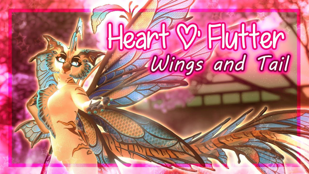 [VRCHAT ASSET] Heart O'Flutter Wings & Tail