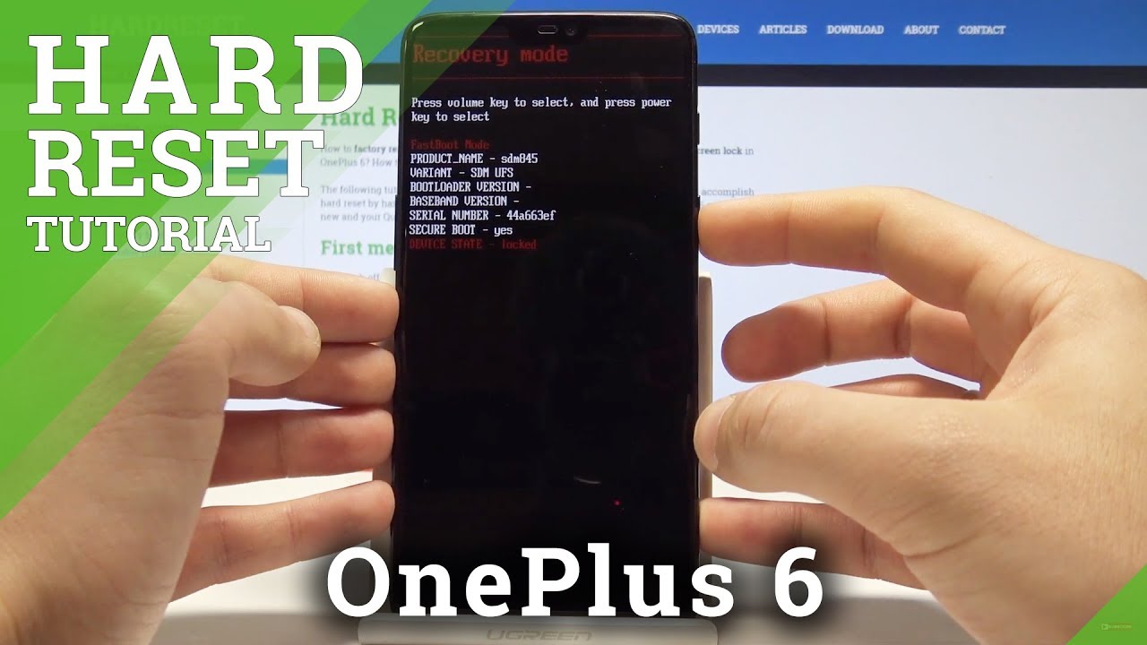 Аппаратный сброс OnePlus 6 — обход блокировки экрана / сброс настроек к заводским через режим вос...