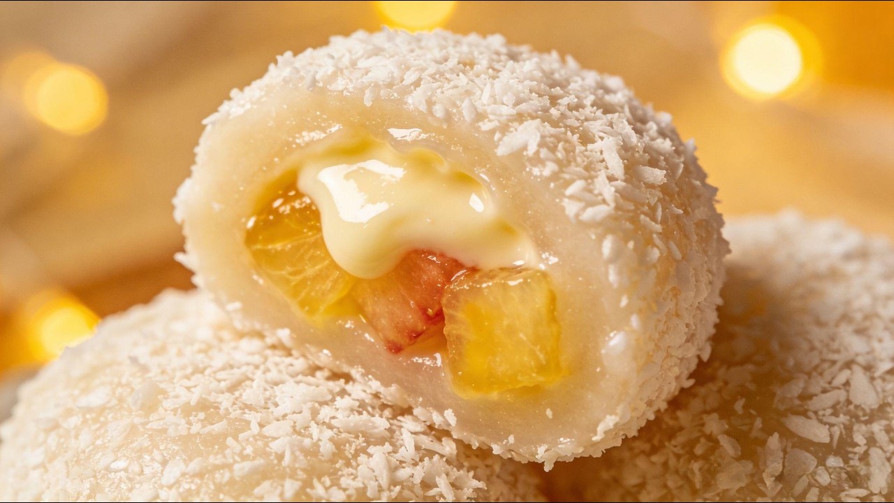 🔥LIVE yummy Fruit Cheese Mochi #satisfyingvideo #streetfood #yummy
