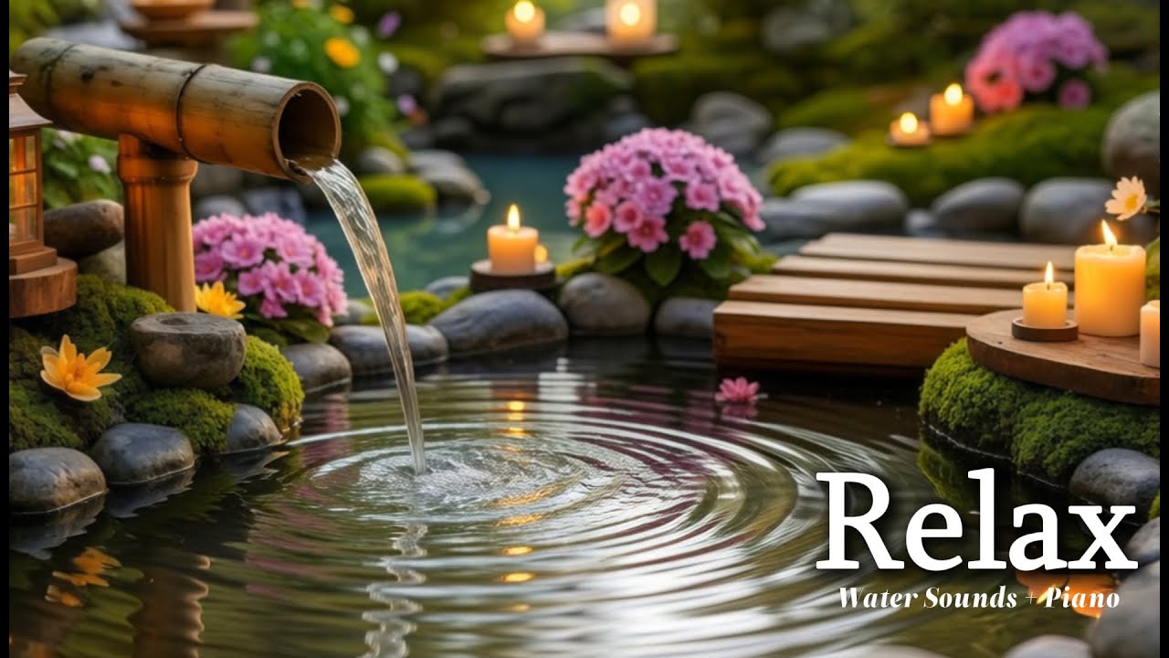 Relaxing Piano with Flowing Water Sounds 🍃 Deep Healing to Release Stress, Worry & Emotional Fatigue
