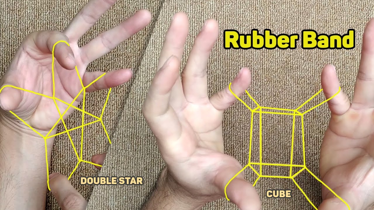 How to create a Double Star, Butterfly, Cube with a Rubber Band