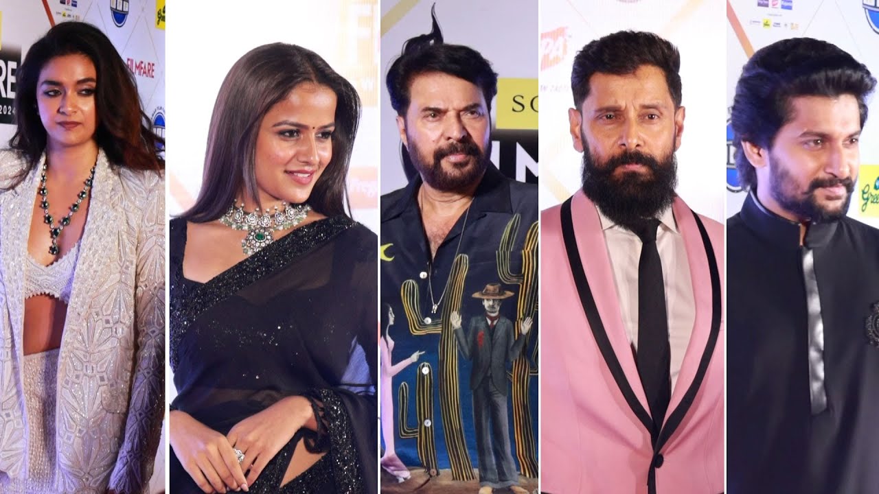 Keerthy Suresh, Mamootty, Nani & Top South Indian Celebs Visuals @ 69th Filmfare Awards 2024