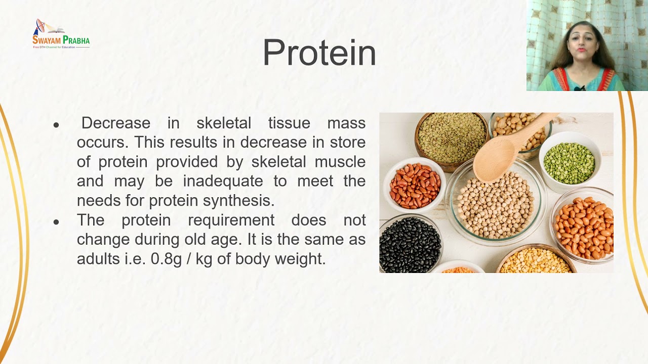 Nutritional requirements of elderly