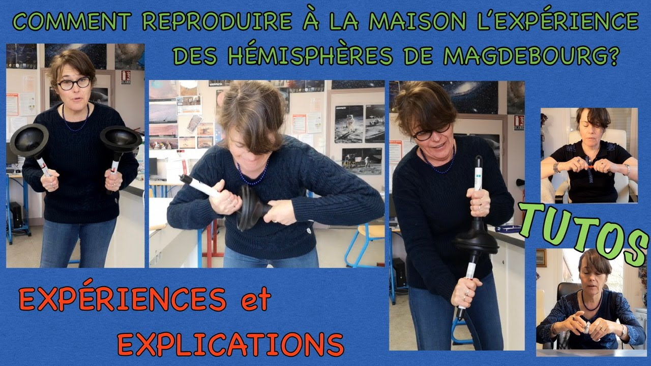 Comment refaire facilement l'expérience des hémisphères de Magdebourg avec deux ventouses. Tutoriel.