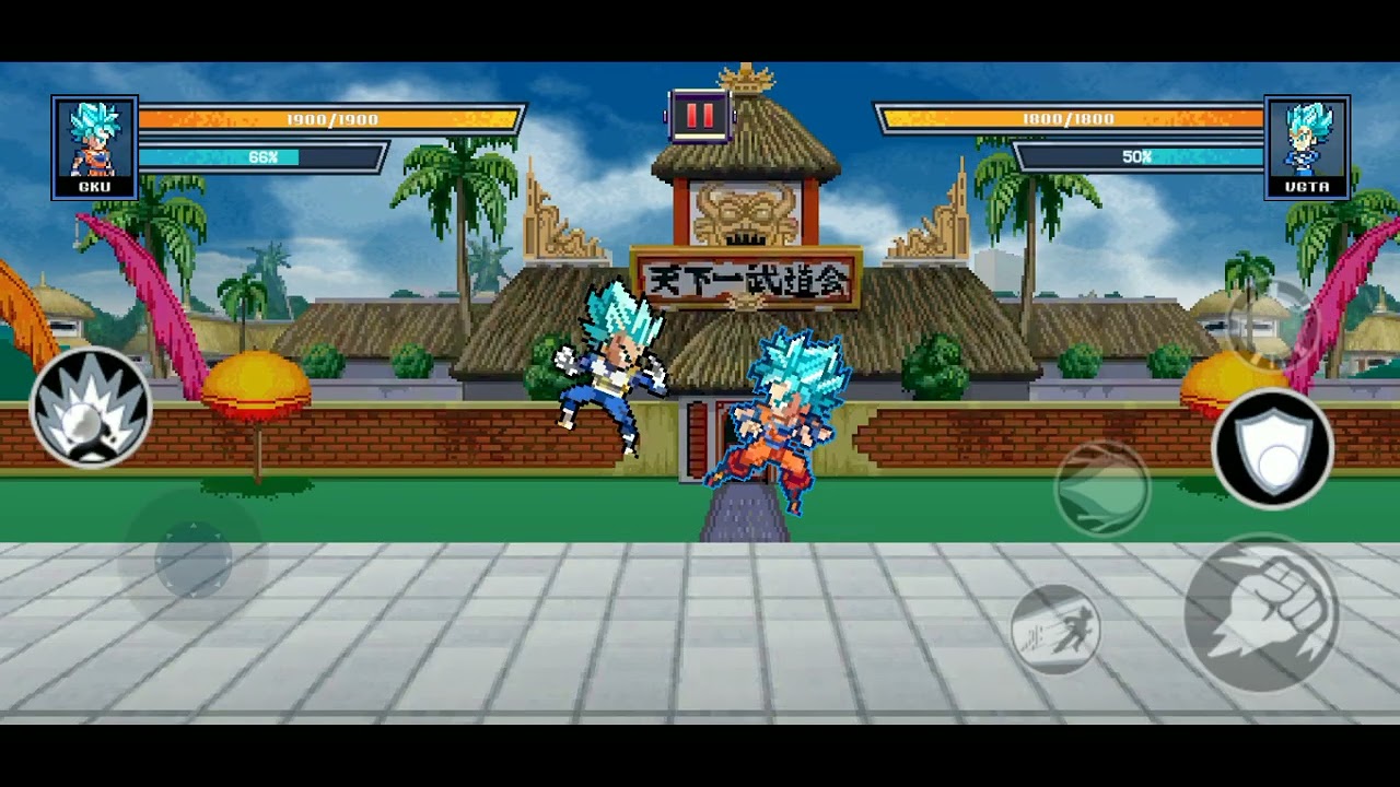 All abilities of Goku ssj blue shown in training mode