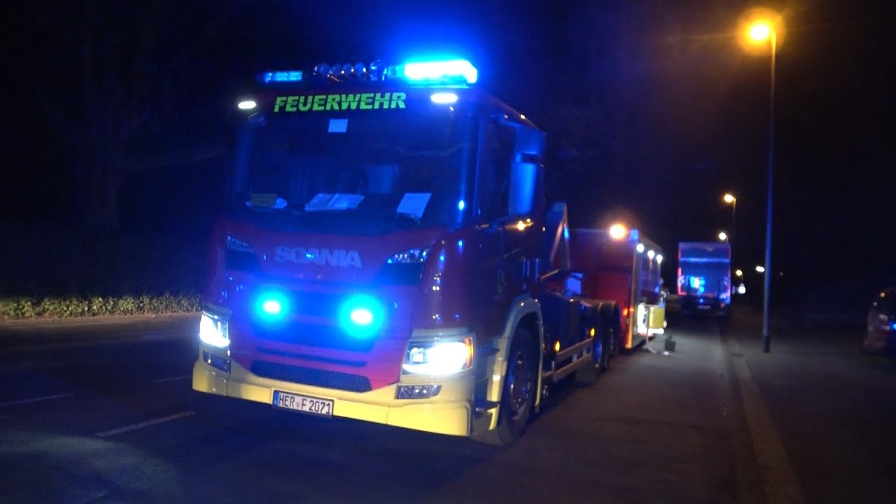 [Großbrand] Feuerwehr DRK und THW Herne im Großeinsatz