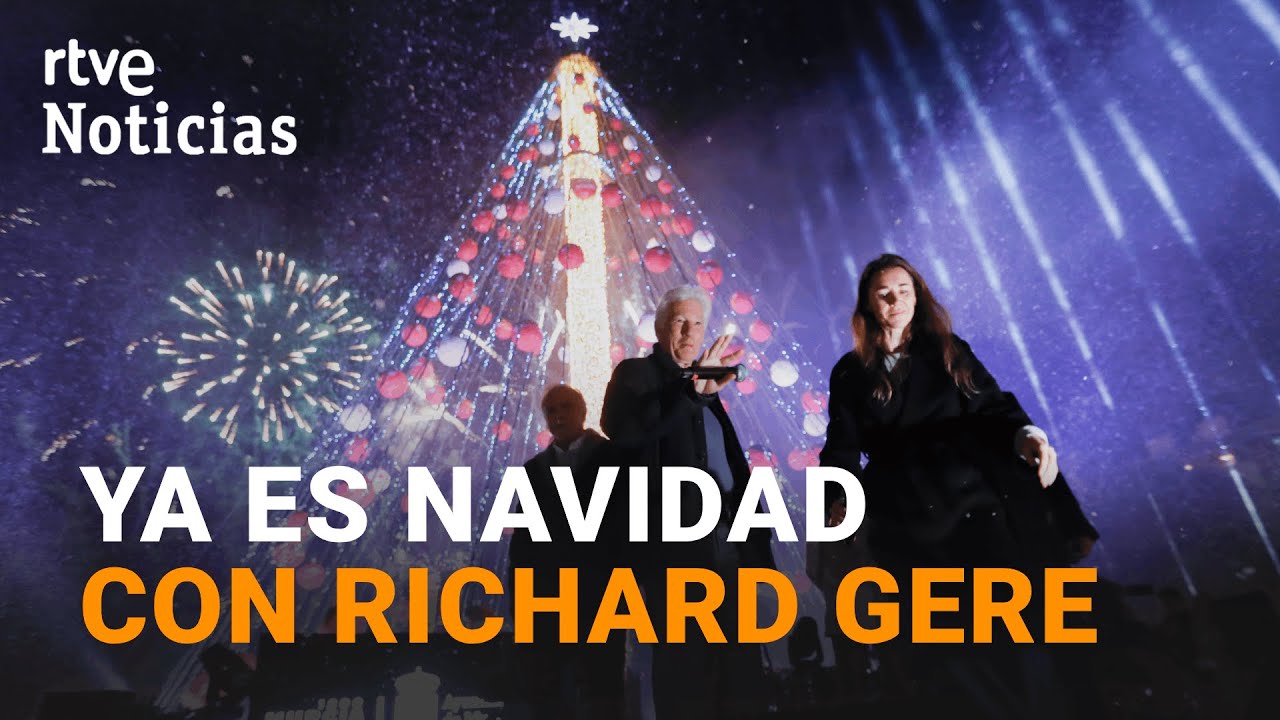 El actor RICHARD GERE enciende el gran ÁRBOL de NAVIDAD de MURCIA | RTVE